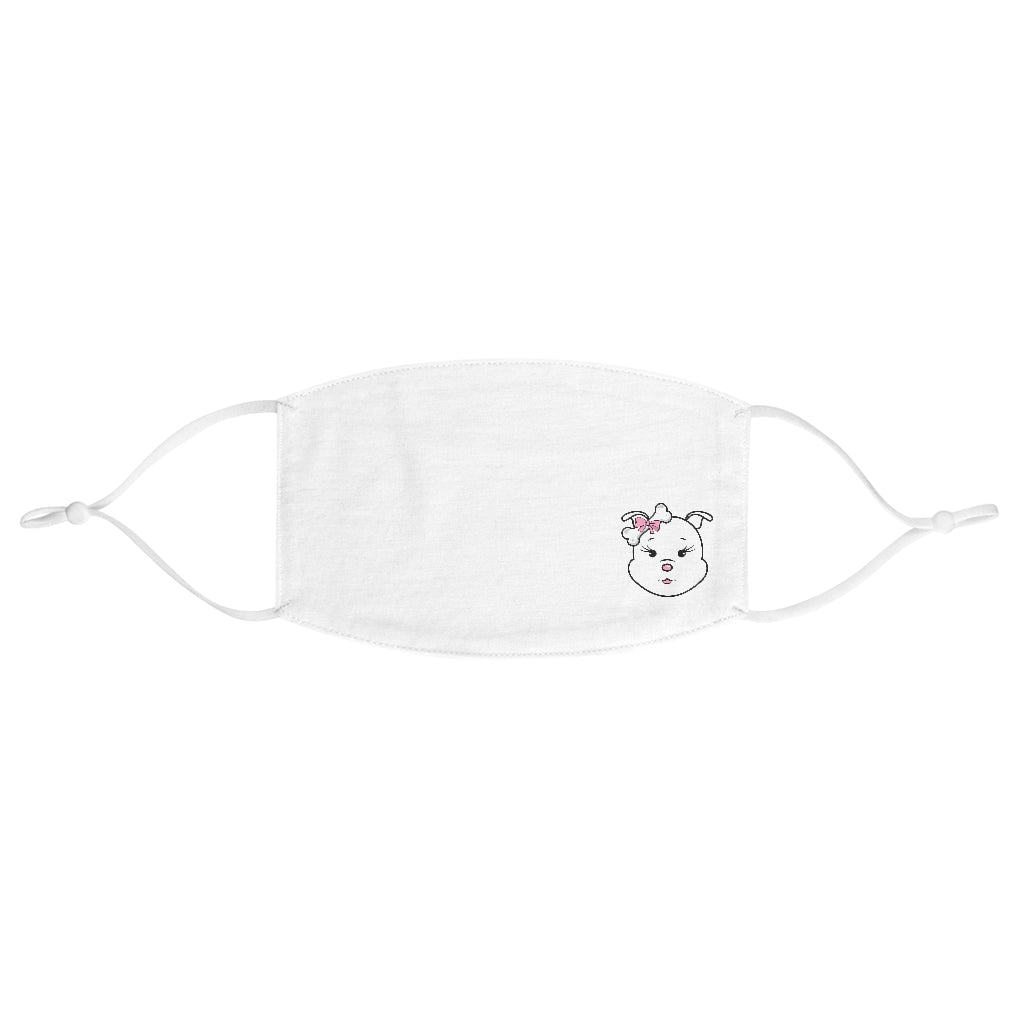 Pink Diamond Face On Fabric Face Mask