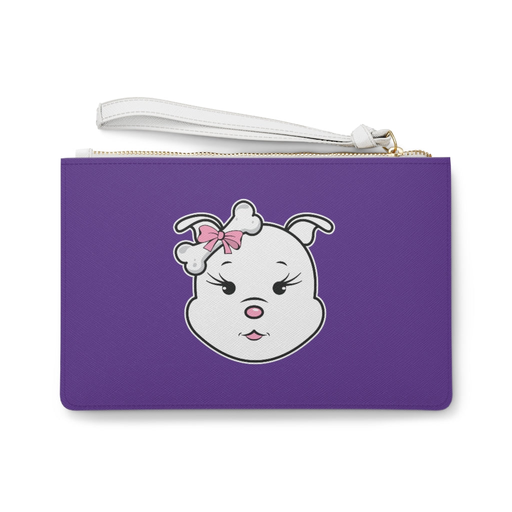 Pink Diamond On Purple Clutch Bag