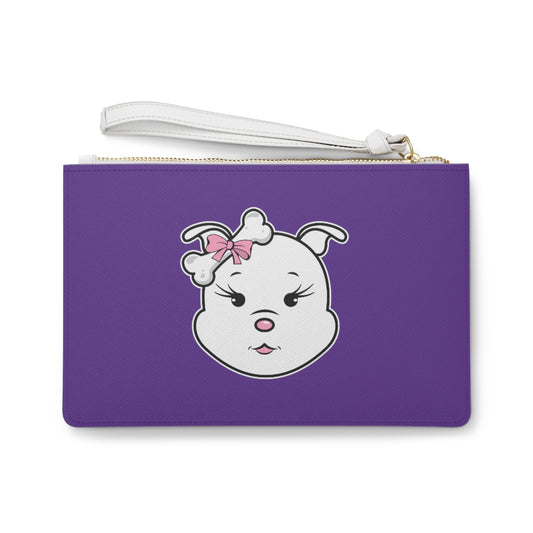 Pink Diamond On Purple Clutch Bag