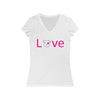 Mumbles Love On Women&#39;s Jersey Short Sleeve V-Neck Tee