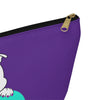 Purple Diamond On Big Heart On Purple Accessory Pouch w T-bottom