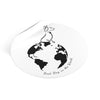 Best Dog In The World On Black Round Vinyl Stickers