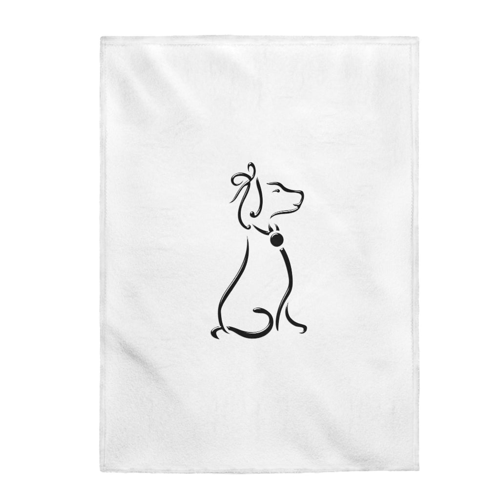 Black Poochie Diva Icon On Velveteen Plush Blanket