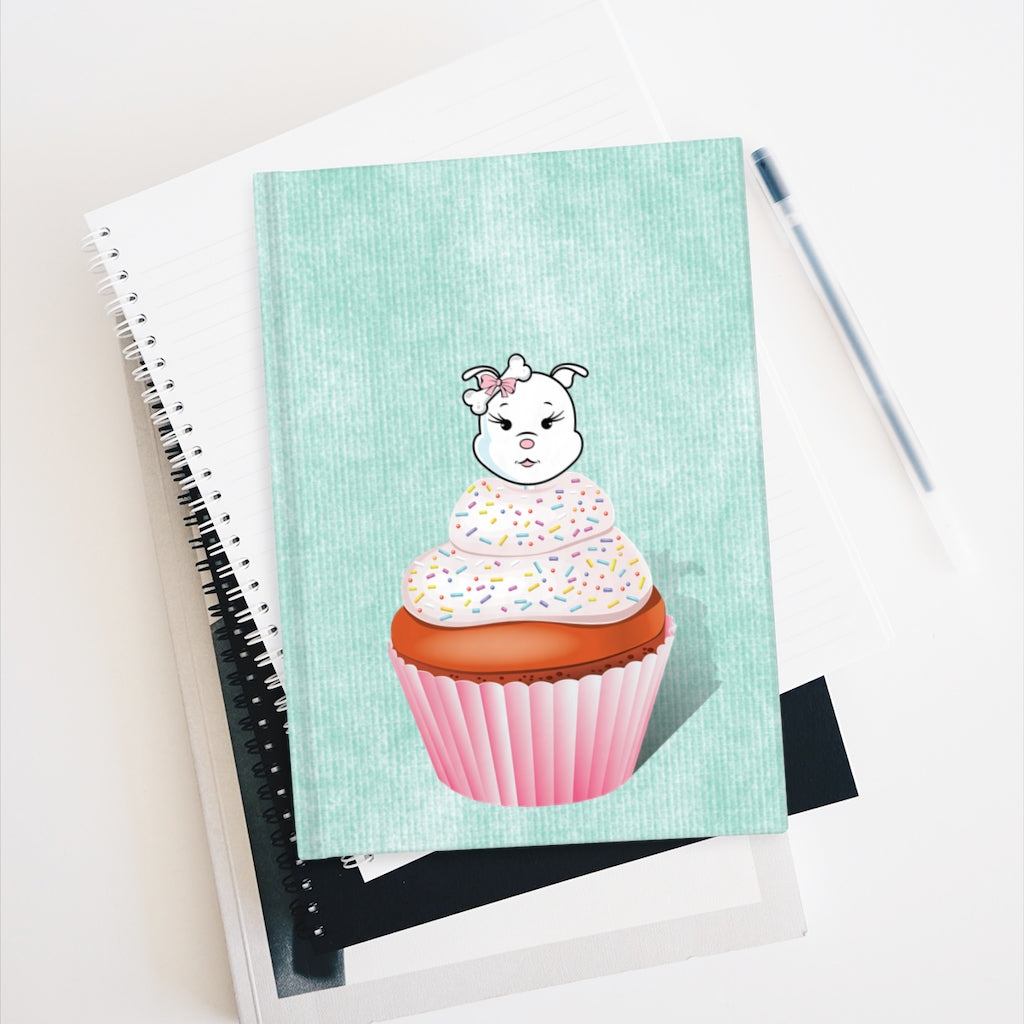 Vanilla With Sprinkles Diamond Cupcake Turquoise Journal - Blank