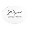 Black Blessed Dog Mom On Round Vinyl Stickers