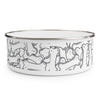 Proud Dog Mom On Dog Bone Pile Enamel Bowl