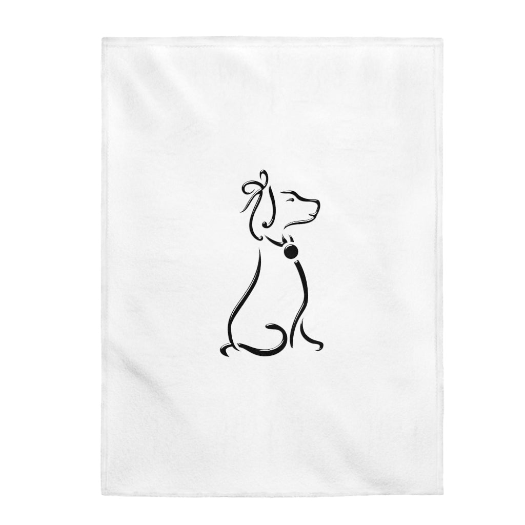 Black Poochie Diva Icon On Velveteen Plush Blanket