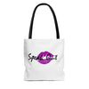 Speak Out Purple Lips Tote Bag