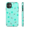 Diamond Bone Confetti Turquoise Tough Cases