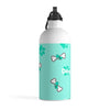 Diamond Bone Confetti Turquoise Stainless Steel Water Bottle