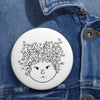 Custom Diamond Paw Print Afro Pin Buttons