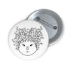 Custom Diamond Paw Print Afro Pin Buttons