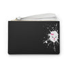 Pink Diamond Splash On Black Clutch Bag