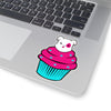 Mumbles Fuchsia Cupcake On Kiss-Cut Stickers