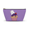 Diamond On Purple Frosted Cupcake On Lavender Accessory Pouch w T-bottom