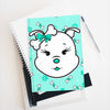 Diamond bone turquoise background Journal - Ruled Line