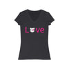 Mumbles Love On Women&#39;s Jersey Short Sleeve V-Neck Tee