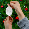 Pink Diamond Face On Ceramic Ornaments