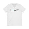 I LIVE Unisex Jersey Short Sleeve V-Neck Tee