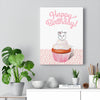 Happy Birthday Diamond Cupcake Canvas Gallery Wraps