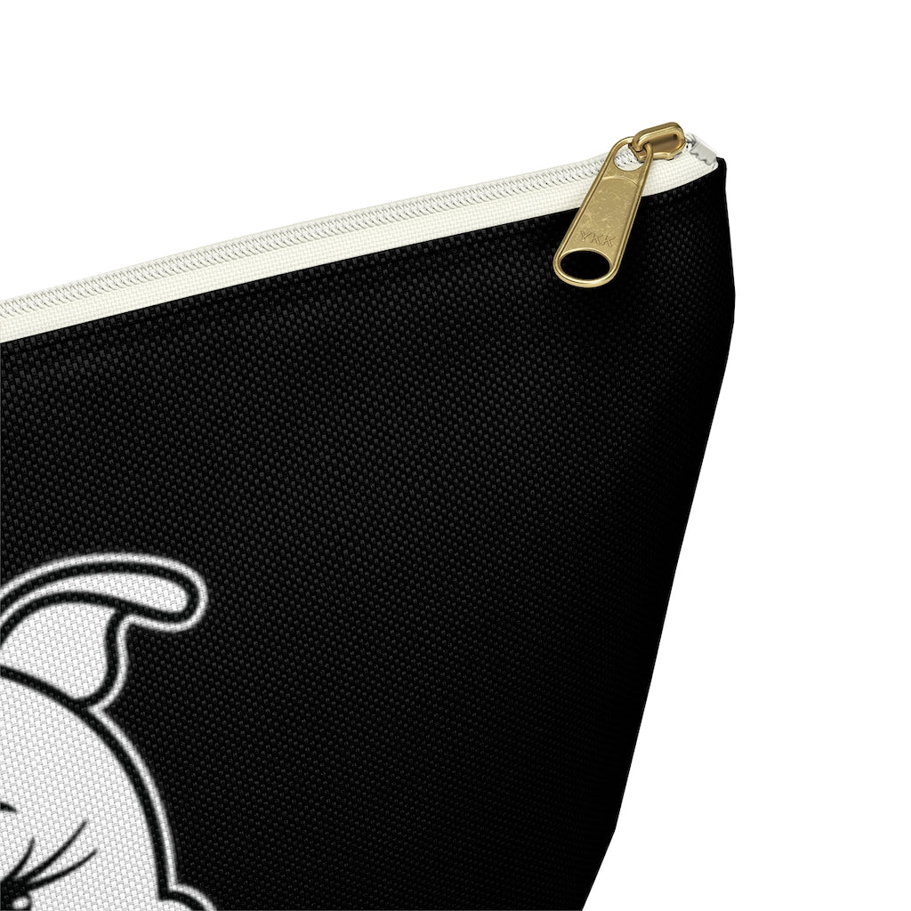 Pink Diamond On Black Accessory Pouch w T-bottom