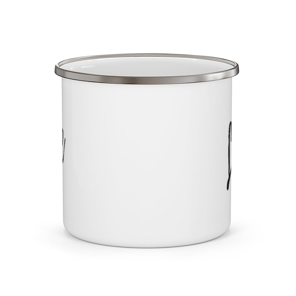 Oversized "I" LIVE On Enamel Camping Mug