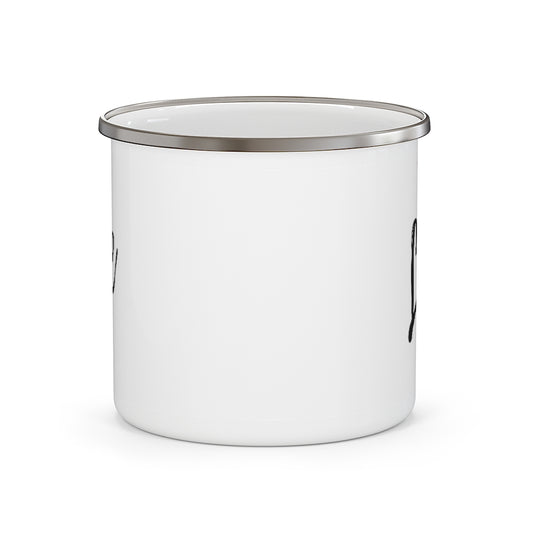 Oversized "I" LIVE On Enamel Camping Mug