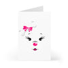 Pink Diamond Face On Greeting Cards (7 pcs)