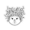 Diamond Paw Print Afro Kiss-Cut Stickers