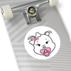 Pink Baby Diva Round Vinyl Stickers