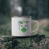 Green Baby Diva Enamel Camping Mug