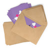 Pink Diamond Face On Lavender Greeting Cards (7 pcs)