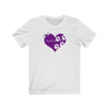 Poochie Diva Purple Heart On Unisex Jersey Short Sleeve Tee