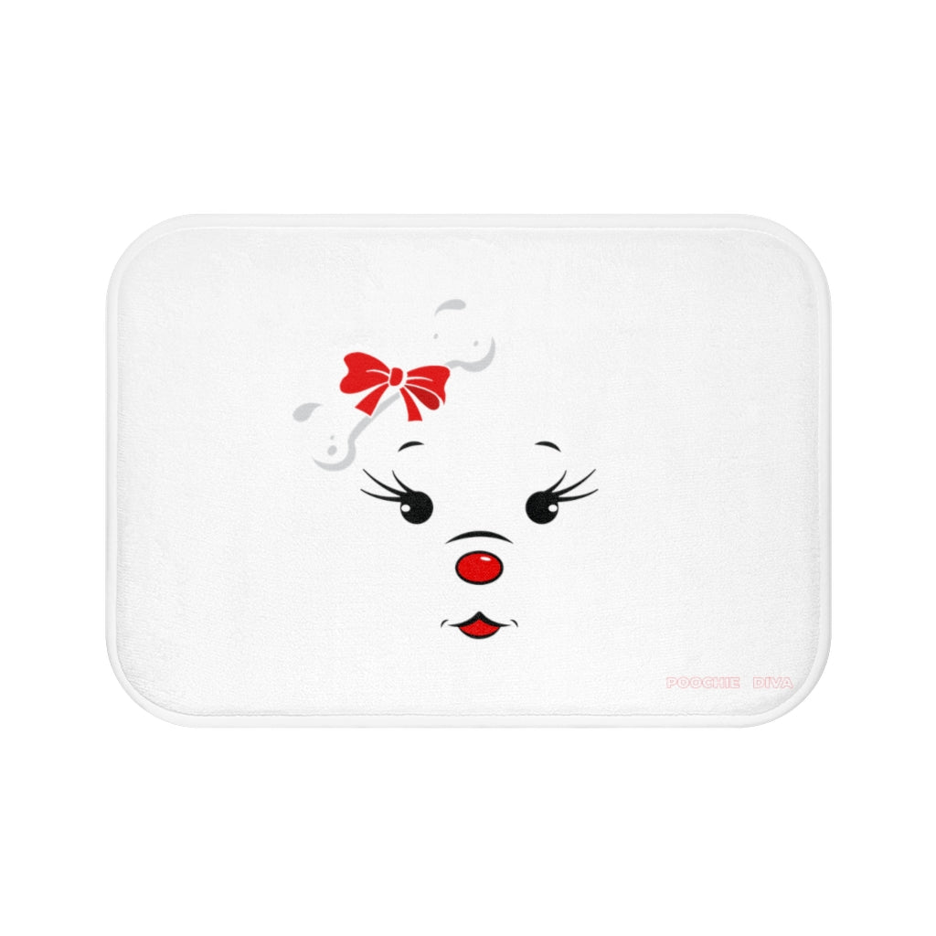 Red Diamond Face Bath Mat