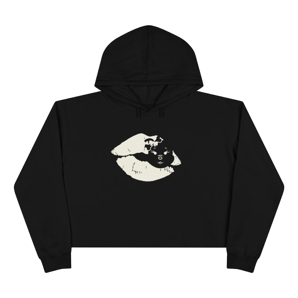 Diamond's Lips Crop Hoodie