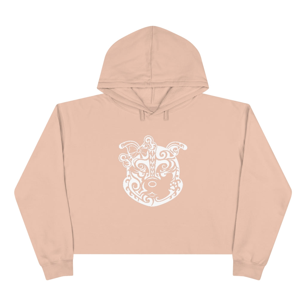 Diamond Goes Tribal (WHITE EDITION) On Crop Hoodie