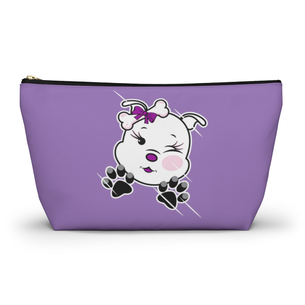 Purple Diamond Smushed On Lavender Accessory Pouch w T-bottom