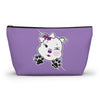 Purple Diamond Smushed On Lavender Accessory Pouch w T-bottom