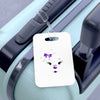 Purple Diamond Face On Bag Tag