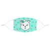 Diamond Face Bone Confetti Turquoise Fabric Face Mask