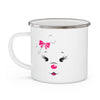 Diamond Face Rocking Pink On Enamel Camping Mug