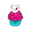 Mumbles Fuchsia Cupcake On Kiss-Cut Stickers