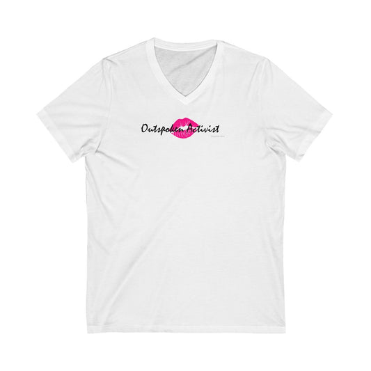 Outspoken Activist Unisex Jersey Short Sleeve V-Neck Tee