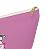 High IQ Diamond Wearing Pink Glasses On Pink Accessory Pouch w T-bottom