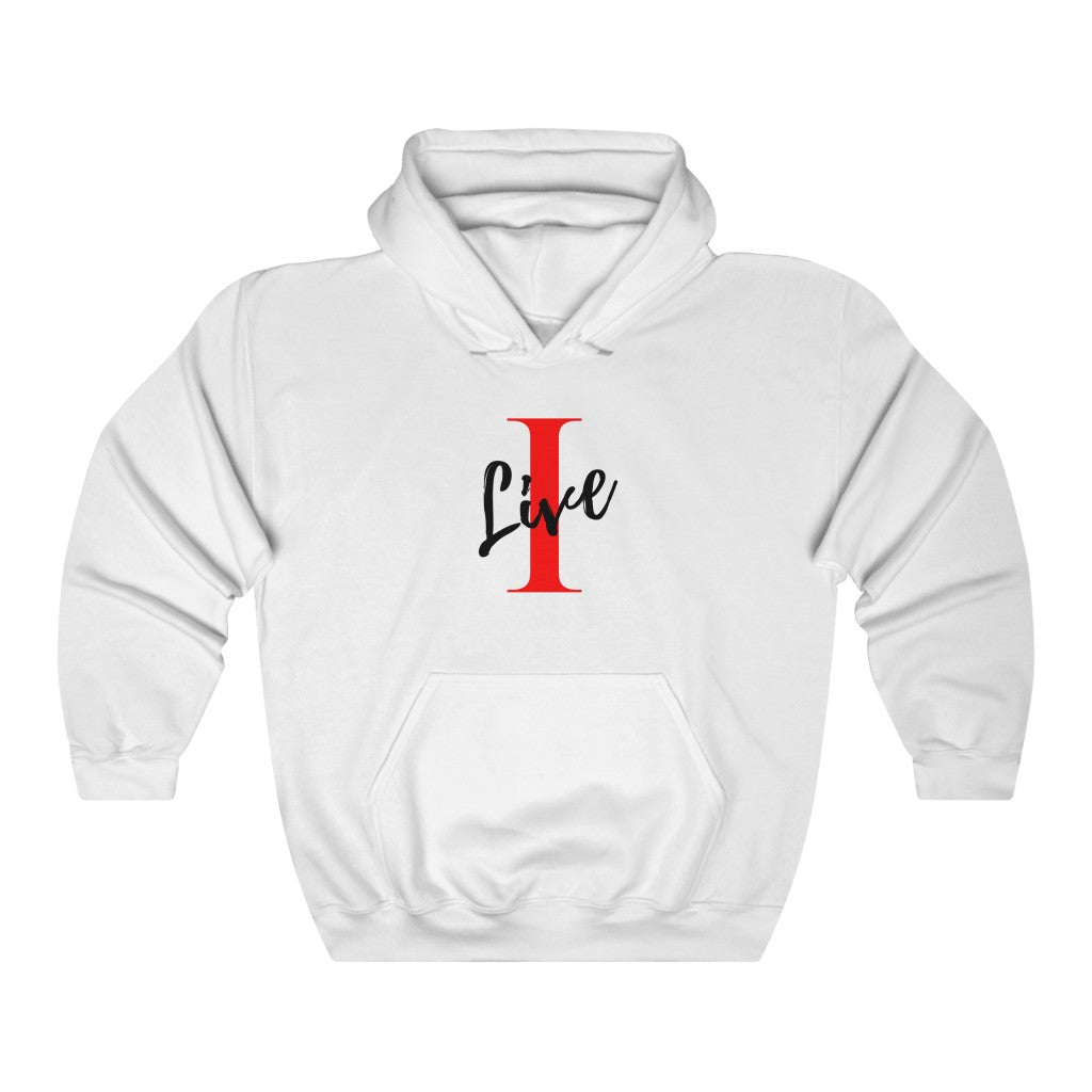 Oversized "I" LIVE On Unisex Heavy Blend™ Hooded Sweatshirt