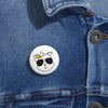 Yellow Diamond Sporting Paw Print Sunglasses On Custom Pin Buttons