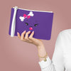 Pink Diamond Face On Purple Clutch Bag