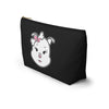 Pink Diamond On Black Accessory Pouch w T-bottom