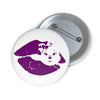 Purple Diamond on Lips Custom Pin Buttons