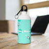 Diamond Bone Confetti Turquoise Stainless Steel Water Bottle